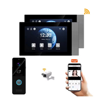 Sistem Interkom Video Door Phone 4-Kabel Layar Sentuh TFT LCD 7-Inci Resolusi 800x480 Tahan Air IP65 Khusus Rumah/Villa Hanya untuk Panggilan