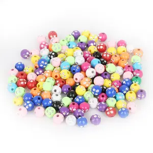 8mm colorful acrylic round beads diy handmade bracelet jewelry loose beads spacer beads