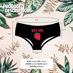 Donne Super morbide mutandine 3D biancheria intima mangia stampa fragola Kawaii Push Up Sexy slip Lingerie perizoma per donna - Product Image 2