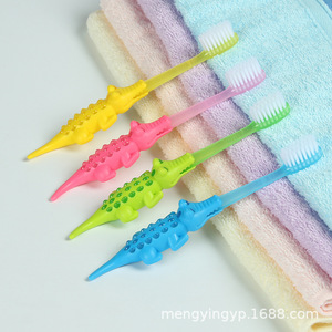 Brosse à dents pour enfants Little Crocodile 2-12 ans, poils souples, brosse à dents manuelle pour enfants - Product Image 2