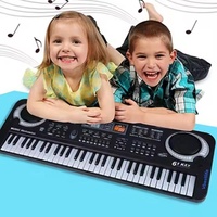 Hot Selling 61 Keys Piano Toys Kids Music Instrument With Microphone and USB Charging Line Keyboard Toys for Kid