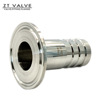 Acier inoxydable sanitaire 304 316 1 pouce Tri pince virole tuyau mamelon pince adaptateur raccord de tuyau pour l'industrie alimentaire