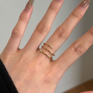 Bague Dylam au design minimaliste, bijoux fins de haute qualité en argent S925, à plusieurs couches, avec ressort oscillant, zircon cubique 5A, pour un usage quotidien - Product Image 4