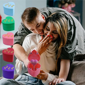 3D Printed Surprise <b>Box</b> Heart Shape Plastic Magnetic Valentine'S Day <b>Gift</b> Toy With Spring Mechanism For Couples - Product Image 1