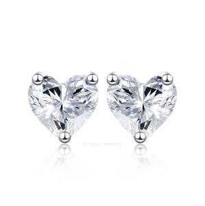 Moissanite Bạc <span class=keywords><strong>Stud</strong></span> 18K S925 3Mm/4Mm/5Mm/6Mm/6.5Mm/8Mm Phụ Nữ Moissanite Bông Tai Cho Phụ Nữ Người Đàn Ông - Product Image 3