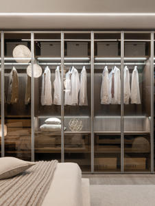 <strong>Cheap</strong> Open Style Armoire <strong>Wardrobe</strong> MDF <strong>White</strong> Lacquer <strong>Wardrobe</strong> Bedroom Wall <strong>Wardrobe</strong> Design - Product Image 4