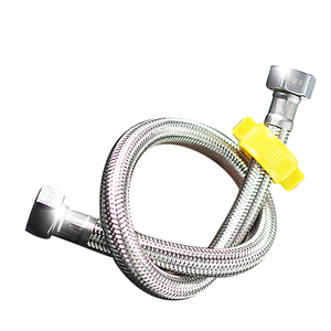 Tuyau <span class=keywords><strong>flexible</strong></span> en acier inoxydable 30cm-100cm pour eau chaude et froide, raccord de robinet G1/2, écrou chromé, tuyau de robinet 50cm - Product Image 1