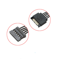 Cable de Extensión de Interfaz de Alimentación para Disco Duro SATA de 15 Pines, Cable Divisor de Alimentación para Disco Duro SATA de 1 a 3/4/5/6