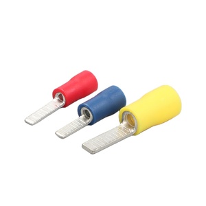 DBV Series 22-16 16-14 12-10 AWG Lưỡi Thiếc Tráng Phủ Cách Điện Trước/Cách Điện Vinyl Màu Đỏ Xanh Dương Vàng Thiết Bị Đầu Cuối Dây Uốn Phẳng - Product Image 1