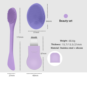 Outil de soin du visage double face en acier inoxydable pour éliminer les points noirs, spatule en silicone pour le soin de la peau du visage - Product Image 6