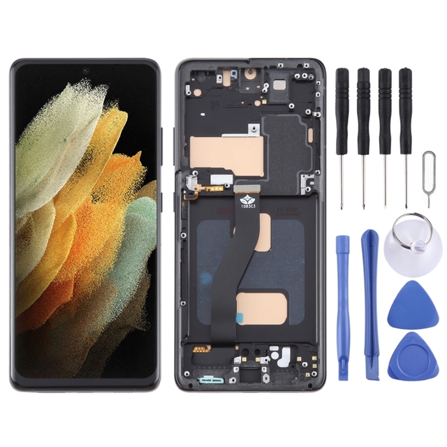 TFT LCD Screen Digitizer Full Assembly with Frame for Samsung Galaxy S21 Ultra 5G SM-G998B