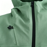 Nouvelle arrivée, veste d'extérieur coupe-vent pour homme, verte, décontractée, streetwear, coupe-vent, taille personnalisée disponible, à capuche