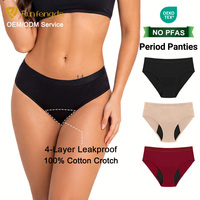 Culottes menstruelles réutilisables en coton pour femmes, grandes tailles, respirantes, absorbantes, anti-fuites, écologiques, durables, sans PFAS, personnalisables en gros