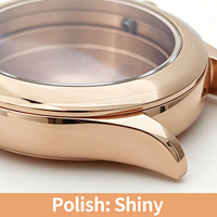 Casing Jam Tangan Klasik Retro Warna Rose Gold Mengkilap, Casing Jam Tangan Baja, Suku Cadang Jam Tangan MOD, SKX NH35 4r35 NH, Suku Cadang Modifikasi, Casing Belakang Safir Mod