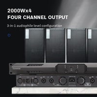 Gooermi DA460 4*600W 8 ohm profesyonel dijital 1U ev için güç amplifikatörü 4 kanal D sınıfı ses güç amplifikatörü KTV Karaoke