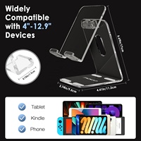 Accessoires de bureau MoKo Support de téléphone portable en acrylique transparent réglable Support universel pour tablette pour iPad 4 12.9
