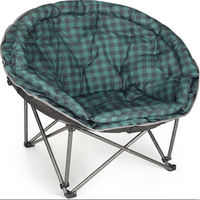 Chaise de camping ronde pliable XXL surdimensionnée, chaises de camping Moon super confortables et rembourrées