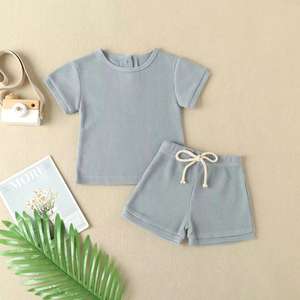 Pantalones cortos con logotipo personalizado para niños y niñas, 100% algodón, conjunto de <span class=keywords><strong>2</strong></span> unidades - Product Image 3