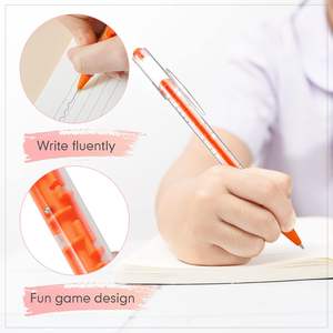 हॉट सेलिंग पहेली नवीनता माज़ेज़ जिपर रोलिंग प्लास्टिक बॉलपॉइंट पेन बच्चों के जन्मदिन की पार्टी के लिए मुद्रित लोगो कस्टम स्टेशनरी - Product Image 3