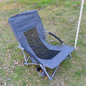Chaise pliante en maille respirante et durable, légère et portable avec poche latérale pour les services <span class=keywords><strong>de</strong></span> location en <span class=keywords><strong>bord</strong></span> <span class=keywords><strong>de</strong></span> mer - Product Image 1