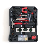 Ensemble de 187 outils ménagers en acier au carbone avec clé à molette combinée, outils de quincaillerie, pour assemblage mécanique et tige coulissante automobile, dans un coffret à roulettes