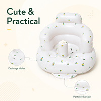 Siège de sol gonflable pour bébé avec pompe à air intégrée, design moderne, motif olive, grand canapé-lit pour bébé pour salon, chambre et extérieur