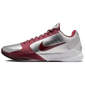 Chaussures de basket-ball Nike Zoom ZK 5 Rebound Grip Low Top pour hommes, blanc argenté - Product Image 1