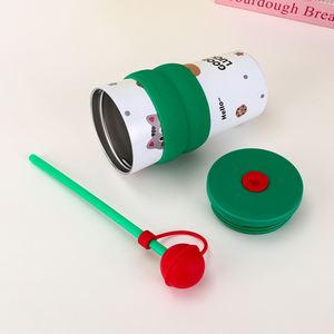 Taza de Café/Vaso Térmico de Acero Inoxidable 304 de 550 ml con Logotipo Personalizado, Tapa, Asa y Pajita, para Viajes y Oficina, 12-24 - Product Image 3
