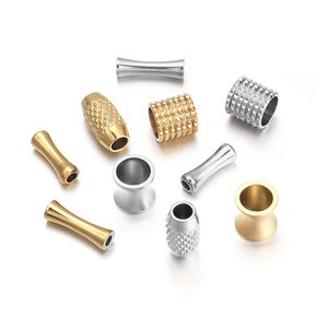 Cuentas perforadas de acero inoxidable, cuentas colgantes de malla tubular para la fabricación de joyería DIY, pulseras hechas a mano 930022.0 - Product Image 1