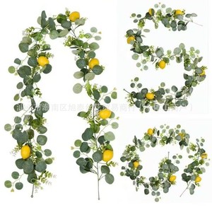 Artificial Eucalyptus <b>Leaves</b> With Lemon Vines Plastic Door <b>Wall</b> Hanging Greenery <b>Decor</b> - Product Image 4