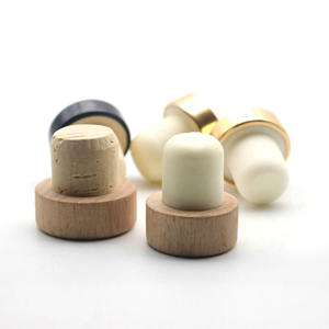<span class=keywords><strong>Bouchon</strong></span> de bouteille en liège synthétique, accessoire de luxe personnalisé en bois, en forme de T, pour vin/spiritueux - Product Image 4