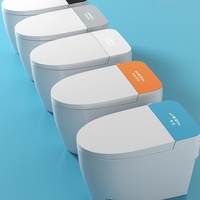 Ensemble WC intelligent avec bidet, ouverture automatique du couvercle, commande vocale, toilette intégrée pour la maison, bouclier en mousse intégré