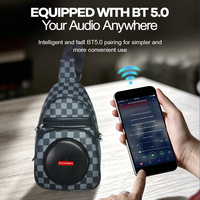 Haut-parleur de sac à dos avec LED RGB pour Bluetooth 5.0, 15W, batterie 3500mAh, prise en charge USB/TF/AUX/FM/TWS
