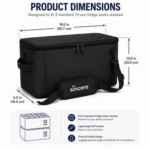 Bolsa Porta Bebidas Personalizada para Cruceros con Funda para Equipaje para 2 Paquetes de 12 Latas - Product Image 4
