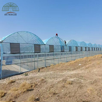 Un client du Kazakhstan visite notre usine de serres et commande une serre multi-voûtes.