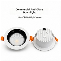 Lampu Downlight LED Plafon Modern Berbahan Aluminium, Model Cermin, 7W 12W 15W 20W, Lumen Tinggi, Anti Silau, Sorot Cahaya Putih Dingin 6000K