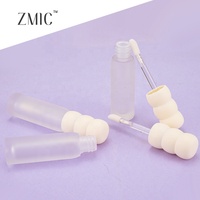 Leere Lipgloss-Tube, mattierte Flüssiglippenstift-Tube, Bubble-Schraubverschluss, individuelle transparente Lippenölflasche, Kunststoff-Lippenfarbenbehälter
