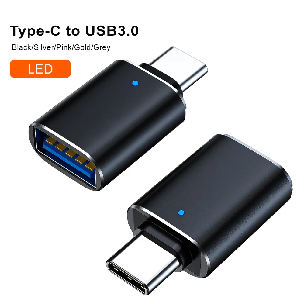סוג C ל-USB 3.0 OTG מתאם USB ל-USB C תואם עבור MacBook Pro סמסונג גלקסי מסוג C סמארטפונים טאבלטים ומחשבים ניידים