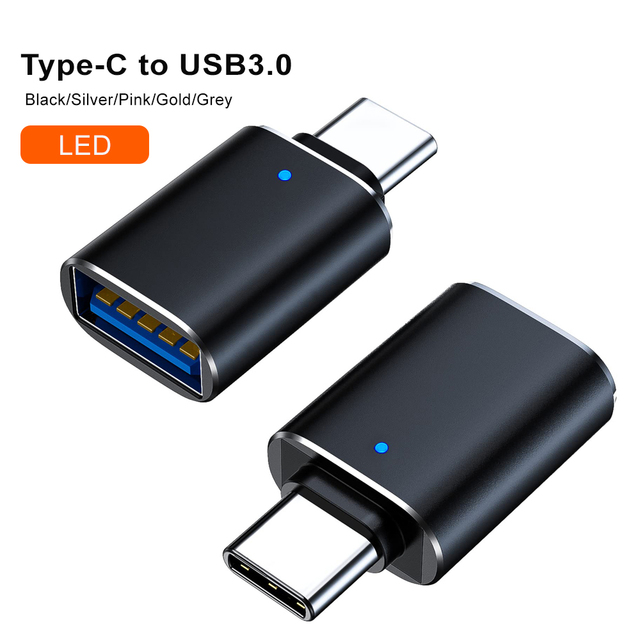 Type C to USB 3.0 OTG USB Adapter to USB C Compatible for MacBook Pro Samsung Galaxy Type-C Smartphones Tablets and Laptops