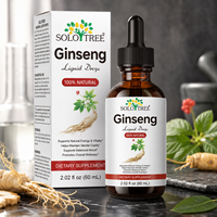 SOLOTREE Gouttes liquides de ginseng rouge coréen, complément alimentaire, fabricant OEM ODM, soutien énergétique et vitalité pour hommes, personnalisable