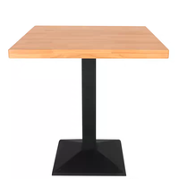 Table à manger carrée, rectangulaire ou ronde en bois massif, durable et personnalisable, pour restaurant, hôtel, bar, café, fast-food, villa