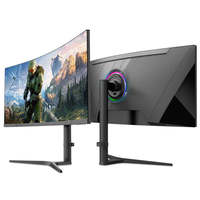Monitor LED para PC de 34 Pulgadas sin Marco, Resolución 2.5k, 120hz 144hz 165hz, FreeSync, Pantalla Curva para Juegos