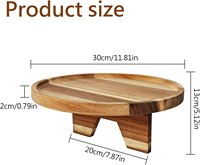 Table de canapé pliable ronde en bois massif naturel, écologique, qualité alimentaire