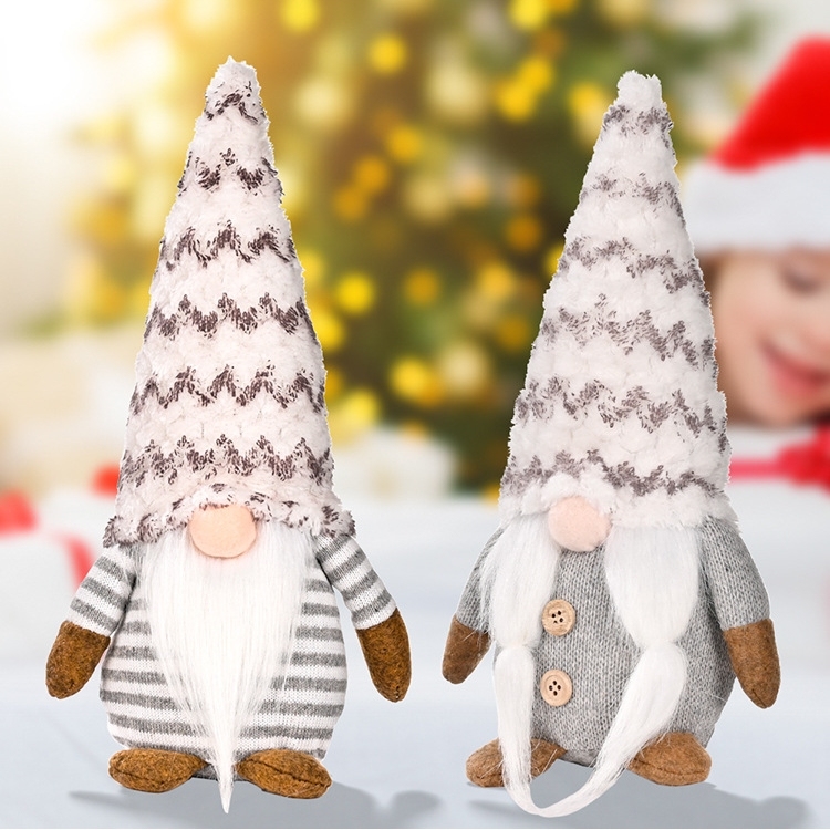 Factory Price Christmas Gnomes Doll Faceless Plush Xmas Tree Hanging Ornament Home Decor Gift In Stock Drop Ship