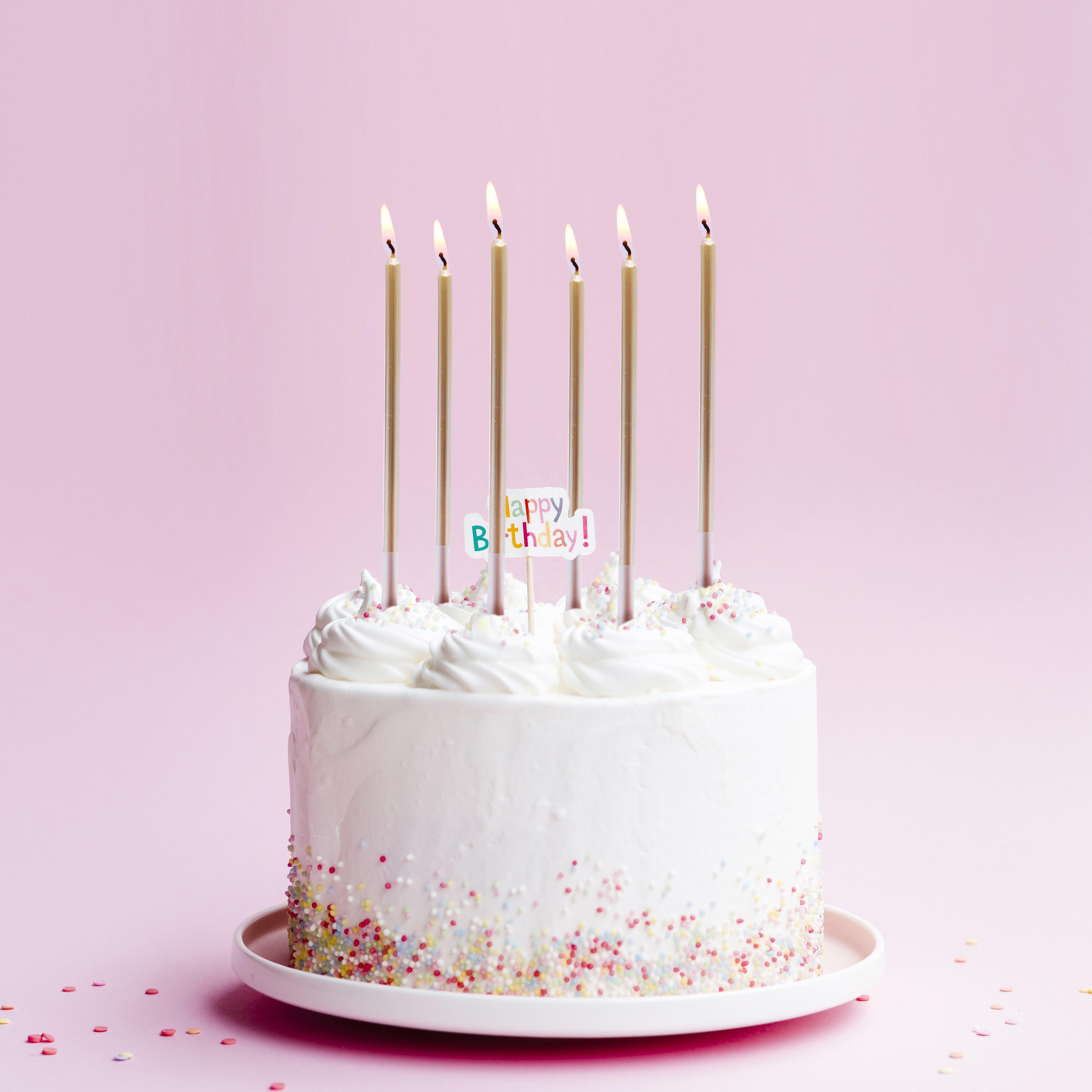 新趋势蛋糕蜡烛厂家批发长款薄金银箔包裹生日蛋糕蜡烛派对配件| Alibaba.com