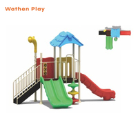 Nouvel ensemble toboggan et balançoire d'extérieur en acier et métal avec éléments en plastique, design 2026, pour équipement de terrain de jeu scolaire et de maternelle