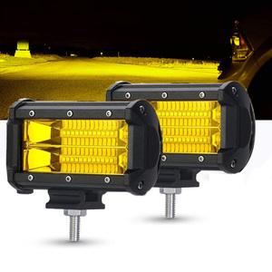Barra de Luces LED para Automóvil de 5 Pulgadas, Doble Fila, IP67, Color Blanco <span class=keywords><strong>Aurora</strong></span> Ámbar, 24 W, Barra de Luz de Conducción - Product Image 6