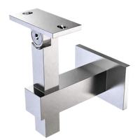 SS316L Finition Miroir 42.4mm En Acier Inoxydable Main Courante Escalier Rampe Accessoires Extérieur Centre Commercial Escalier Support Hors Axe Tube
