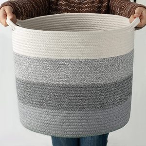 Basket For Gifts Firmly Cotton Rope Storage Basket