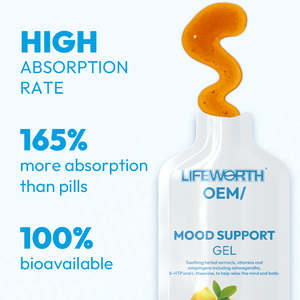 LIFEWORTH <span class=keywords><strong>Ashwagandha</strong></span> 5-HTP GABA Geles líquidos Suplementos de apoyo al estado de ánimo saludable - Product Image 2